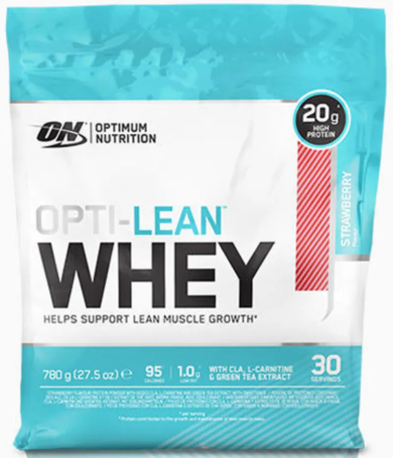 Optimum Nutrition: Opti-Lean Diet Whey Protein Powder 30 Servings: Approx 810g - Strawberry